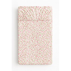 Kummiga voodilina 120x60 cm, little pink flowers