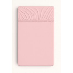 Kummiga voodilina jersey 120x60 cm, pastell roosa