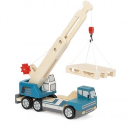 Puidust kraanaauto kaubaalusega