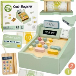 Puidust kassaaparaat lisatarvikutega 23 tk FSC