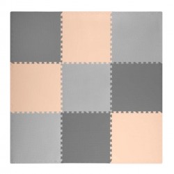 Suur puslematt hall/virsik 180x180cm 9 osa