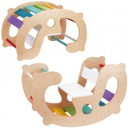 Puidust vikerkaare kiik ja sild 2-ühes...