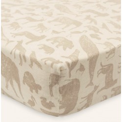 Kummiga lina jersey puuvill, 70x140 cm, Animals...