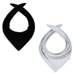 Bambus kahepoolne kolmnurk-sall, must/helehall