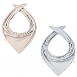 Bambus kahepoolne kolmnurk-sall, helehall/beež