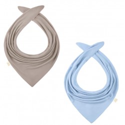 Bambus kahepoolne kolmnurk-sall, pruun/helesinine