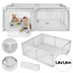 Beebi mänguaedik 160x180 cm, hall + kandekott