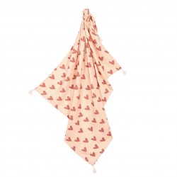 Bamboo Swaddle HEARTBEAT PINK