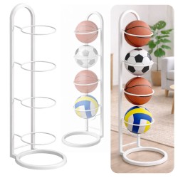 Vertikaalne alus pallidele, metall, funktsionaalne, valge