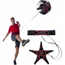 JALGPALLITREENER KUMMIST MUSTA PUNASE PURE 2 PARANDUSEGA