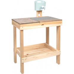 Laste puidust mudaköök ja mängulaud