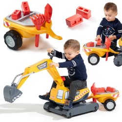 FALK Super Builder ekskavaator koos haagise ja tarvikutega