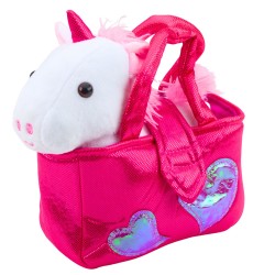 Pehme mänguasi Ükssarvik kotis, valge, 25cm