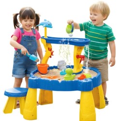 XL veelaud tooliga 2 in 1 Dolphin Sandbox 12 osa