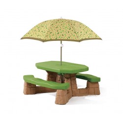 STEP2 Laud - Piknikulaud vihmavarjuga