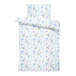 Tekk 140x200 cm + padi 50x60 cm, HEAVENLY BIRDS