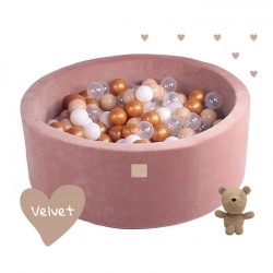 Pallimeri Teddy bear velvet H40 + 250 palli