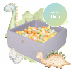 Pallimeri Dino 90x90x40 cm + 300 palli