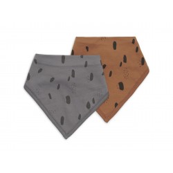 Bandana beebipõll, 2 tk, caramel/grey