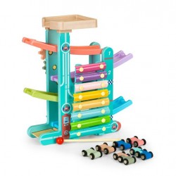 ECOTOYSi puidust kaldtee 6 autoga + ksülofon