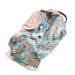 Turvahälli tekk, BOHO PALMS - POWDER PINK