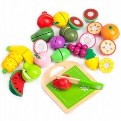 Puidust puuviljad lõikamiseks, 20 tükki ECOTOYS