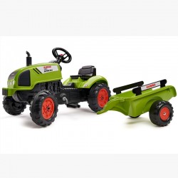 Laste pedaalidega traktor Claas käruga