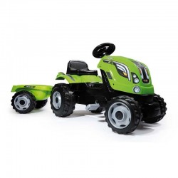 Smoby pedaalidega traktor käruga roheline 3...
