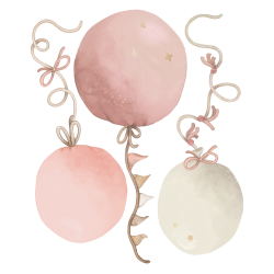 Seinakleebis SELENE õhupallid roosa