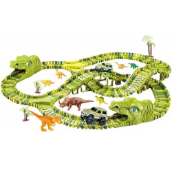 Suur 240 osaline dinosauruste autoraja park