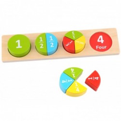 Puidust Montessori pusle matemaatika murrud