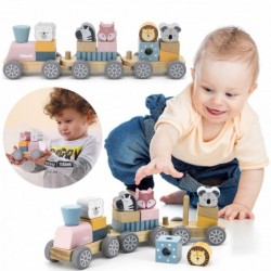 Puidust rong autode ja loomadega