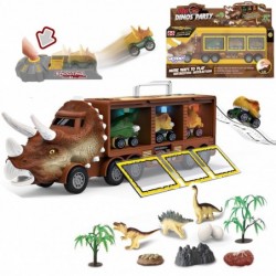 Dinosauruste veoauto ja autod koos katapuldiga