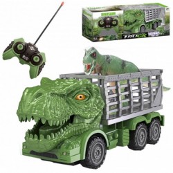 RC puldiga auto dinosaurus roheline + figuur