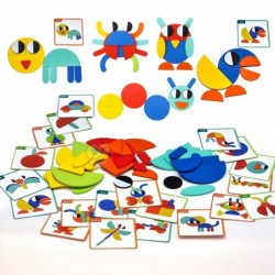 puidust Montessori pusle 40 mustrit...