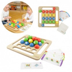 Masterkidz Montessori värviline puidust pallide...