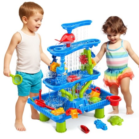 Veelaud 4 in 1 Sandbox Waterfall XL 4-Level Dolphin