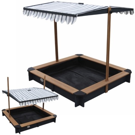 AXI puidust liivakast katuse ja pinkidega