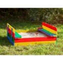 AXI Ella Rainbow puidust liivakast katte ja pinkidega