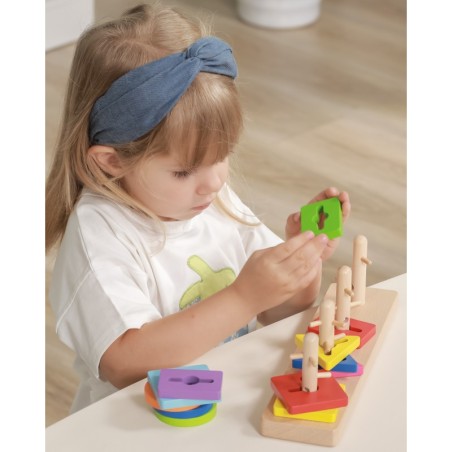 Viga Woden Montessori kujusorteerimisplokid