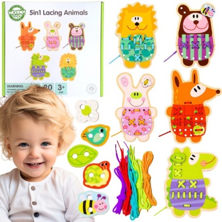 Puidust pits 5-in-1 loomad keermestamiseks