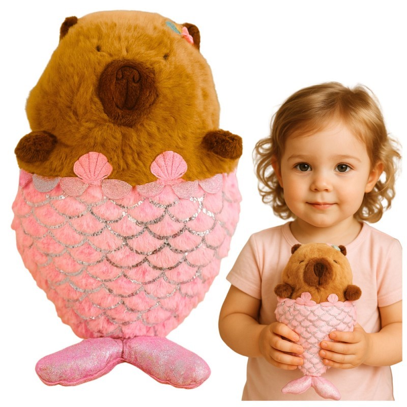 Pehme mänguasi Capybara Mermaid Roosa 28cm