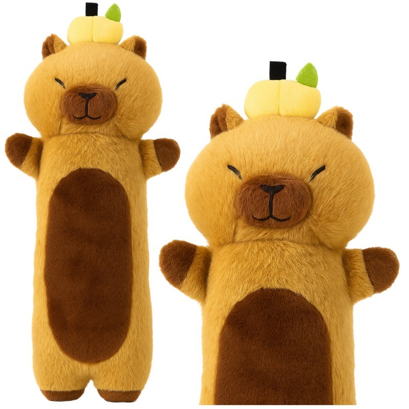 pehme Capybara kaisukas puuviljaga piklik Pruun 45cm