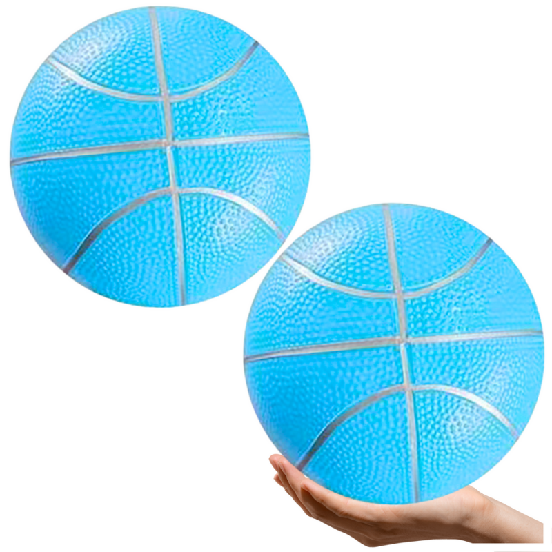 Pastelne helesinine kummipall 20cm
