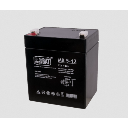 AGM geellaku autole 12V 5Ah aku jaoks