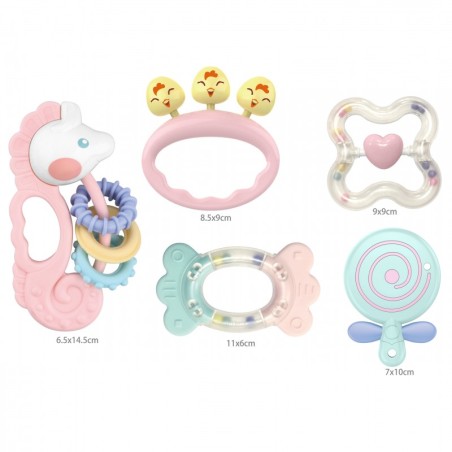 WOOPIE BABY sensoorsete kõristite ja närimismänguasjade komplekt