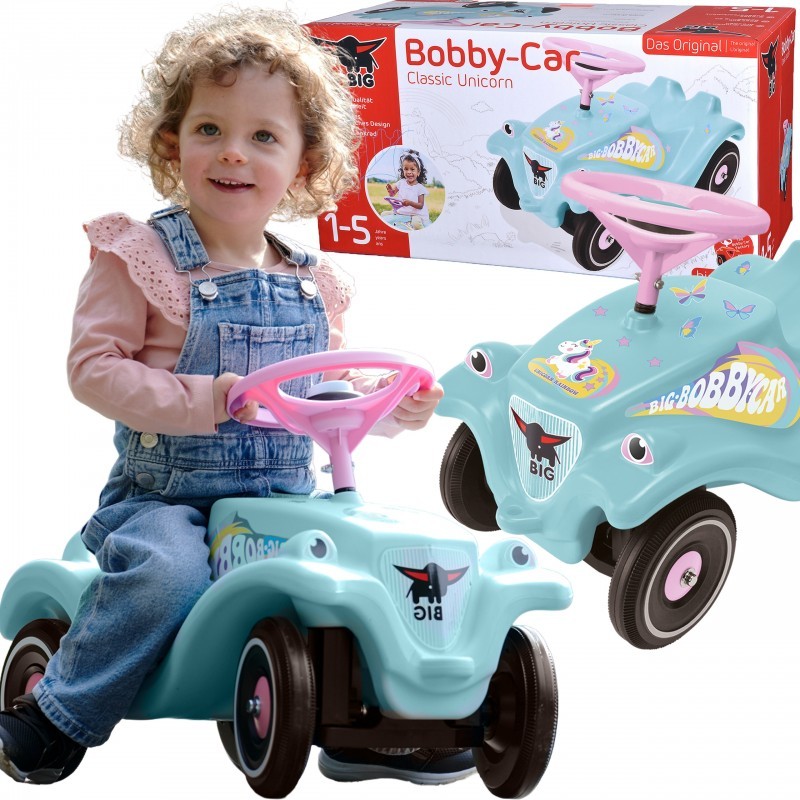BIG Bobby Car Classic Ride-On koos Horn Unicorniga