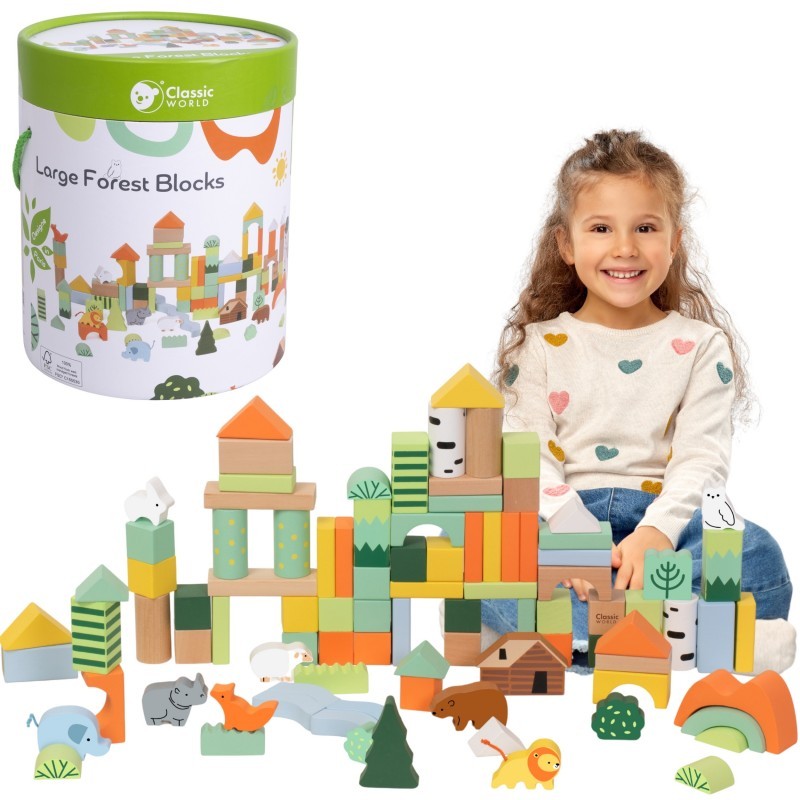 CLASSIC WORLD Puitklotside komplekt Forest World 100 tk.