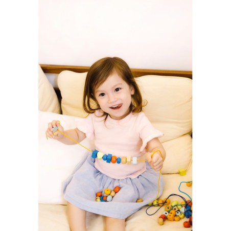 CLASSIC WORLD Puidust helmed nöörimiseks 96 tükki