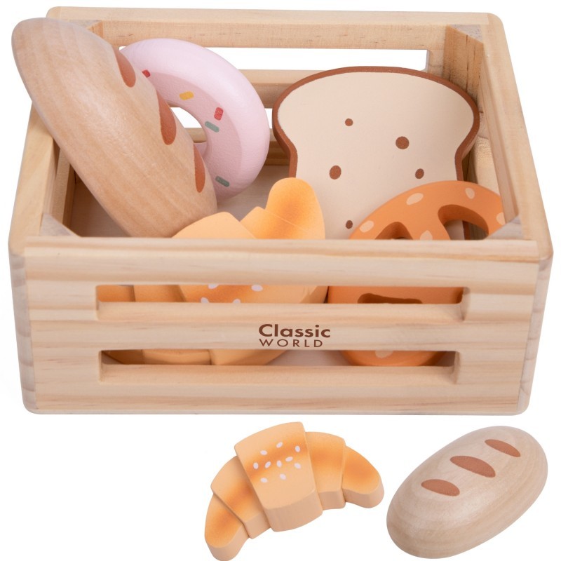 CLASSIC WORLD Puidust pliidiplaatide komplekt korvis, 6 tk.